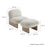 Loyal Boucle Fabric Accent Chair and Ottoman Set