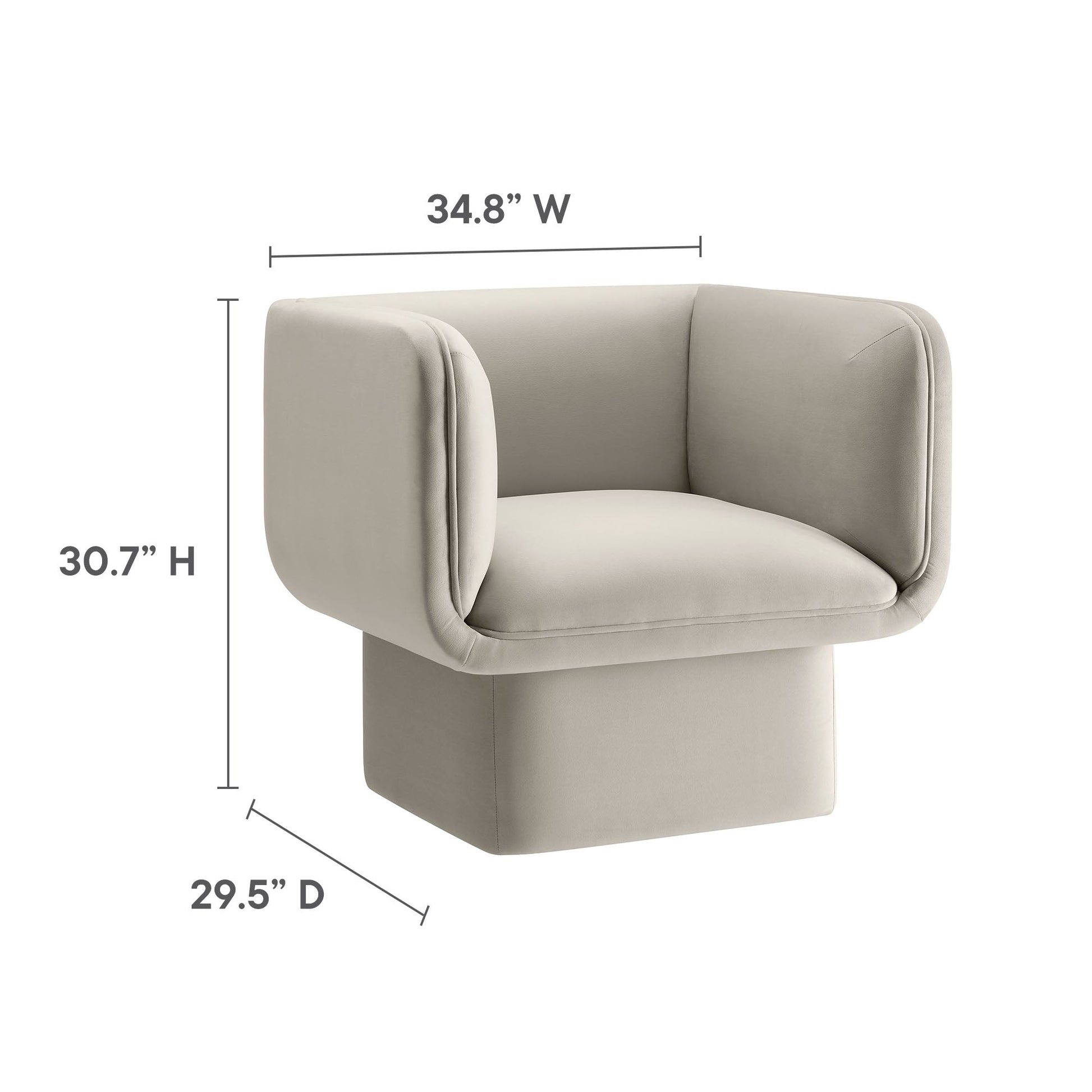 Tate Performance Velvet Accent Chair