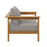 Wren Outdoor Patio Teak Wood Armchair Set of 2