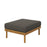 Wren 2-Piece Outdoor Patio Teak Wood Sofa and Ottoman Set
