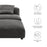 Solace  Modular Upholstered Fabric Armless Chair and Ottoman Set