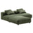 Solace 3-Piece Modular Corduroy Upholstered Sectional Sofa