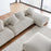 Solace 4-Piece Modular Corduroy Upholstered Sectional Sofa With Ottoman