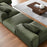 Solace 4-Piece Modular Corduroy Upholstered Sectional Sofa With Ottoman