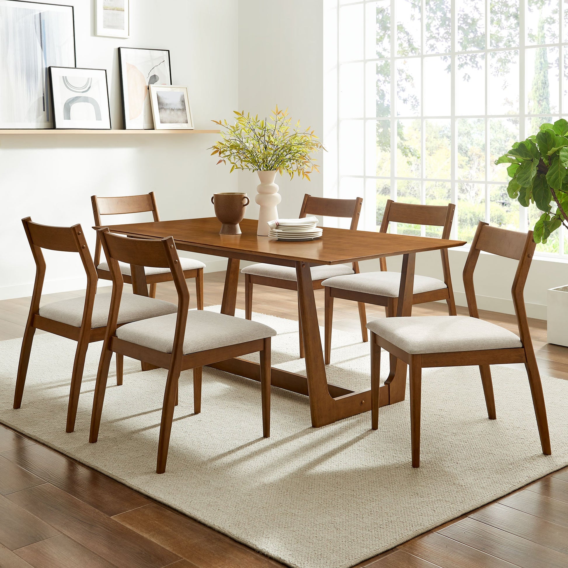 Solara 7-Piece Wood Dining Set