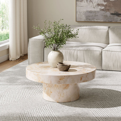 Alora Indoor - Outdoor Patio Concrete Round Coffee Table