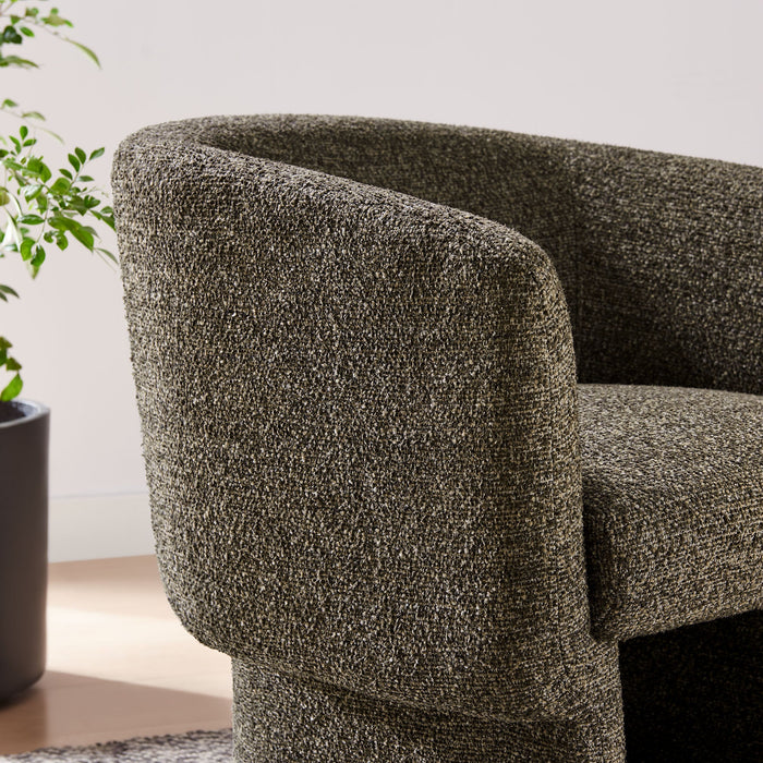 Muse Boucle Fabric Barrel Accent Chair