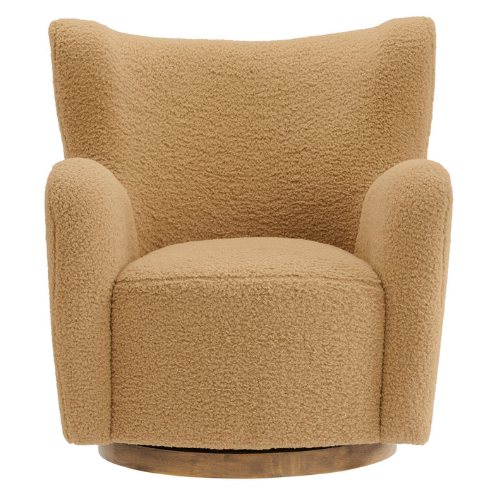 Montrose Wingback Sherpa Swivel Accent Chair