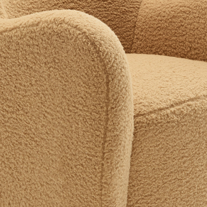 Montrose Wingback Sherpa Swivel Accent Chair