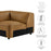 Auren Upholstered Vegan Leather Modular Corner Chair