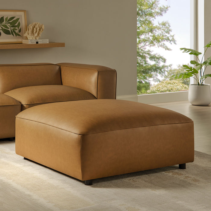 Auren Upholstered Vegan Leather Ottoman