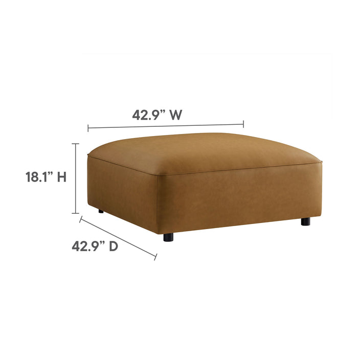 Auren Upholstered Vegan Leather Ottoman