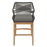 Wellspring Outdoor Patio Teak and Rope Counter Stool