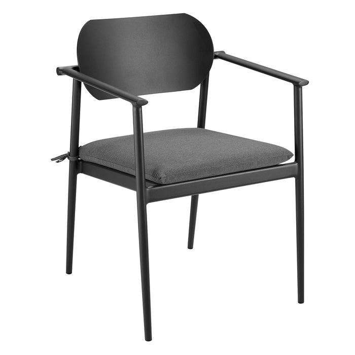 Aeris Stackable Outdoor Patio Aluminum Dining Armchair Set of 2