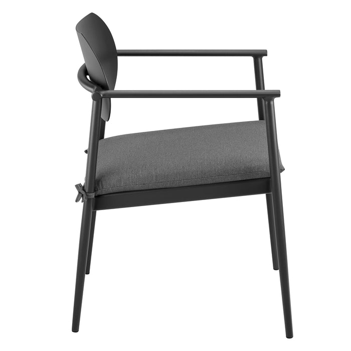 Aeris Stackable Outdoor Patio Aluminum Dining Armchair Set of 2