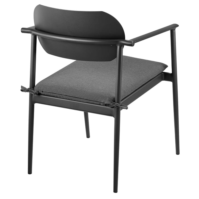 Aeris Stackable Outdoor Patio Aluminum Dining Armchair Set of 2