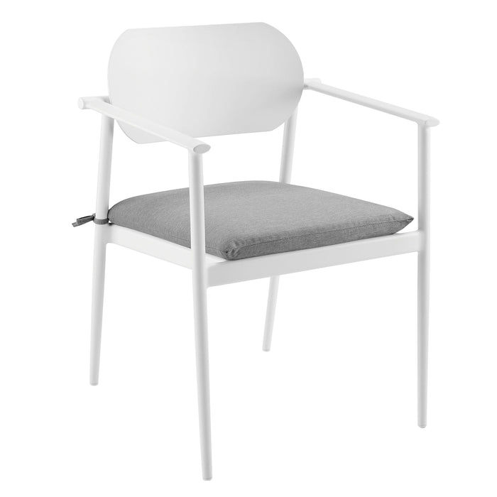 Aeris Stackable Outdoor Patio Aluminum Dining Armchair Set of 2