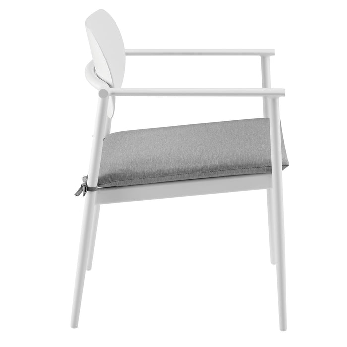 Aeris Stackable Outdoor Patio Aluminum Dining Armchair Set of 2