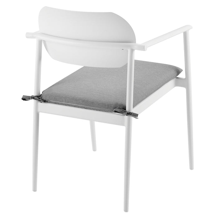 Aeris Stackable Outdoor Patio Aluminum Dining Armchair Set of 2