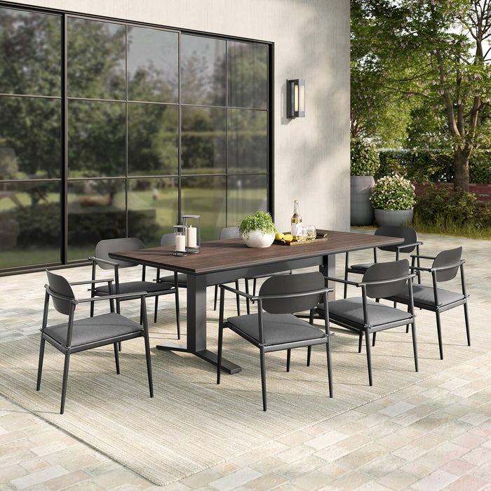 Aeris 9-Piece Outdoor Patio Aluminum Dining Set