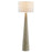 Saylor Carved Ribbed Wood Floor Lamp With Drum Shade