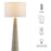 Saylor Carved Ribbed Wood Floor Lamp With Drum Shade