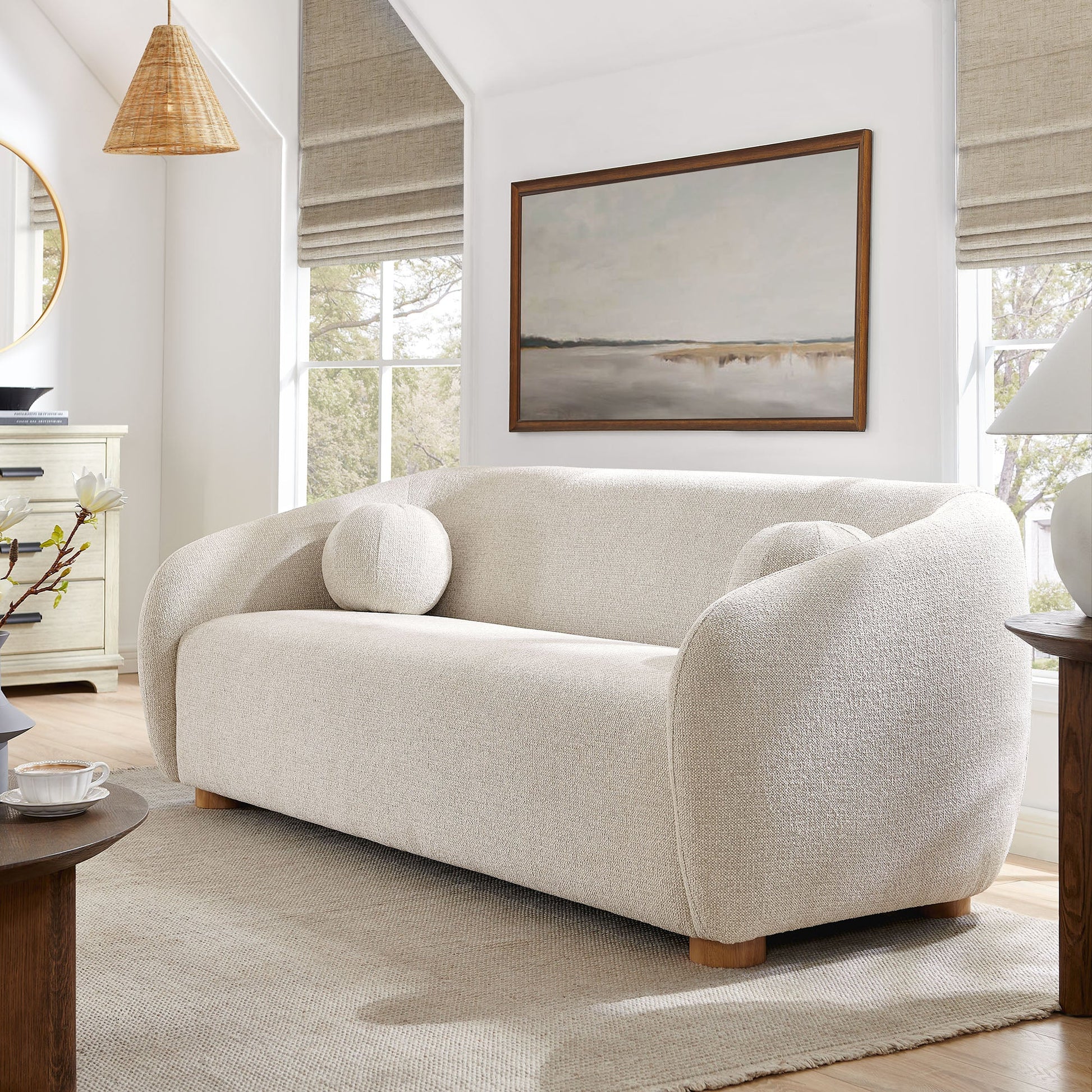 Holland 85" Chenille Fabric Sofa