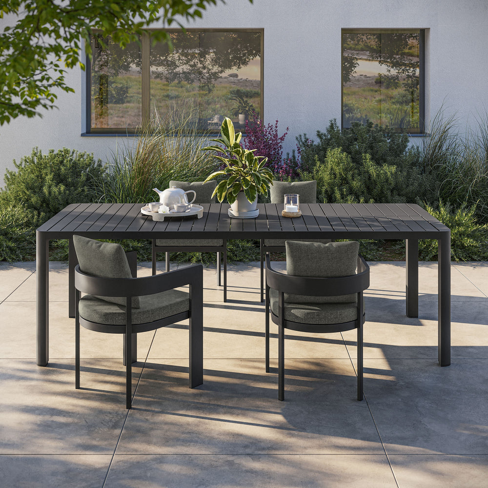 Tahoe Outdoor Patio Aluminum Extendable Dining Table