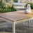 Finn 71" Outdoor Patio Aluminum Dining Table with Faux Wood Top