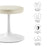 Lippa Vegan Leather Round Stool