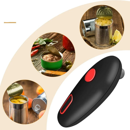 Automatic can opener, one-button operation