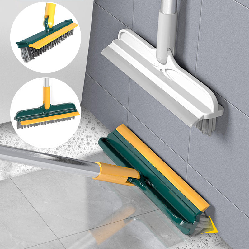 2-in-1 Floor Scrub Brush  V-Shaped Bristles & Rotating Head