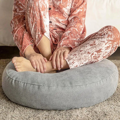 Cozy Round Meditation Cushion, Comfortable Floor Support