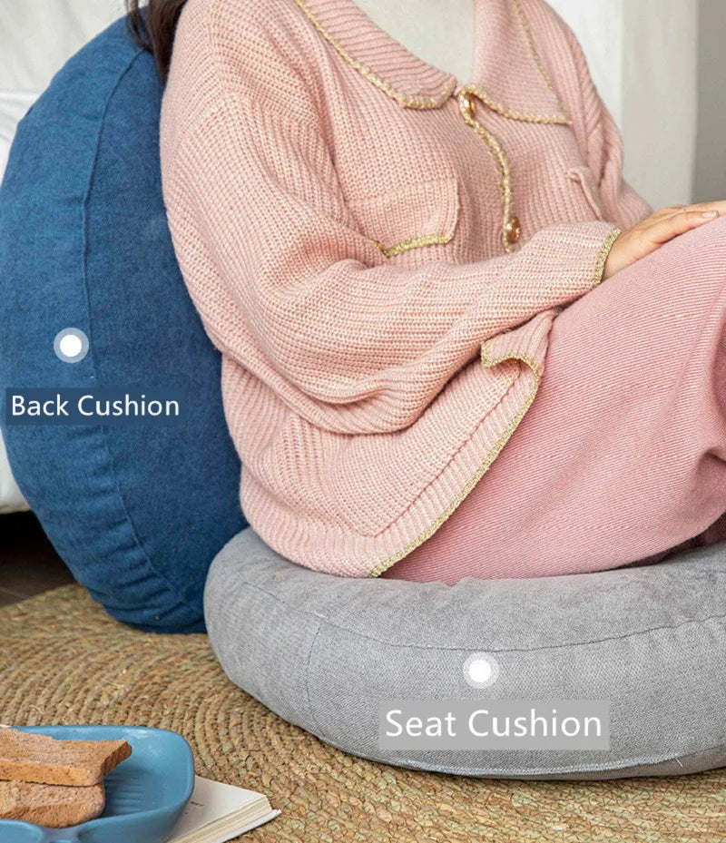 Cozy Round Meditation Cushion, Comfortable Floor Support