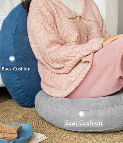 Cozy Round Meditation Cushion, Comfortable Floor Support