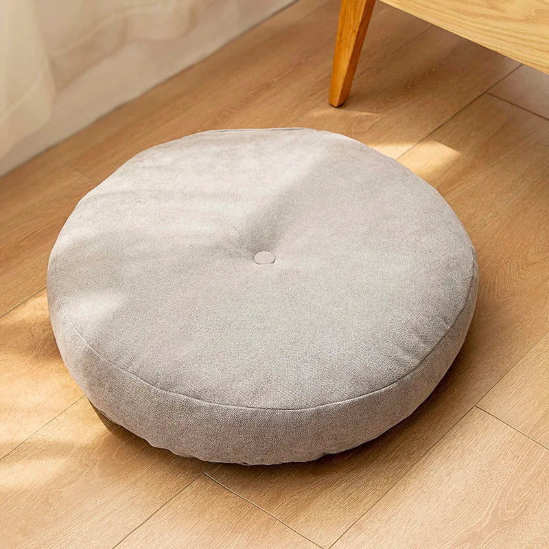 Cozy Round Meditation Cushion, Comfortable Floor Support