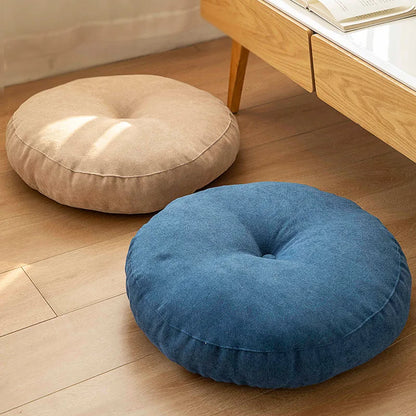 Cozy Round Meditation Cushion, Comfortable Floor Support