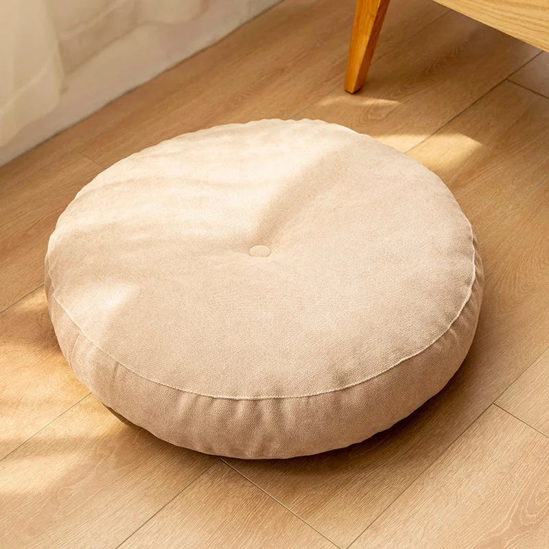 Cozy Round Meditation Cushion, Comfortable Floor Support