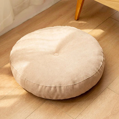 Cozy Round Meditation Cushion, Comfortable Floor Support