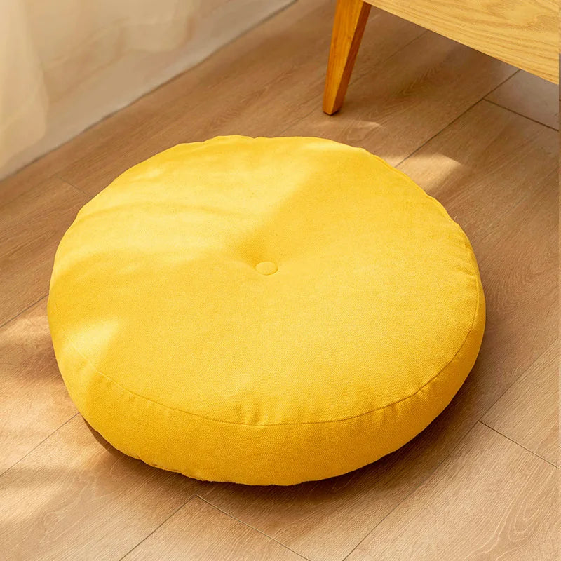Cozy Round Meditation Cushion, Comfortable Floor Support