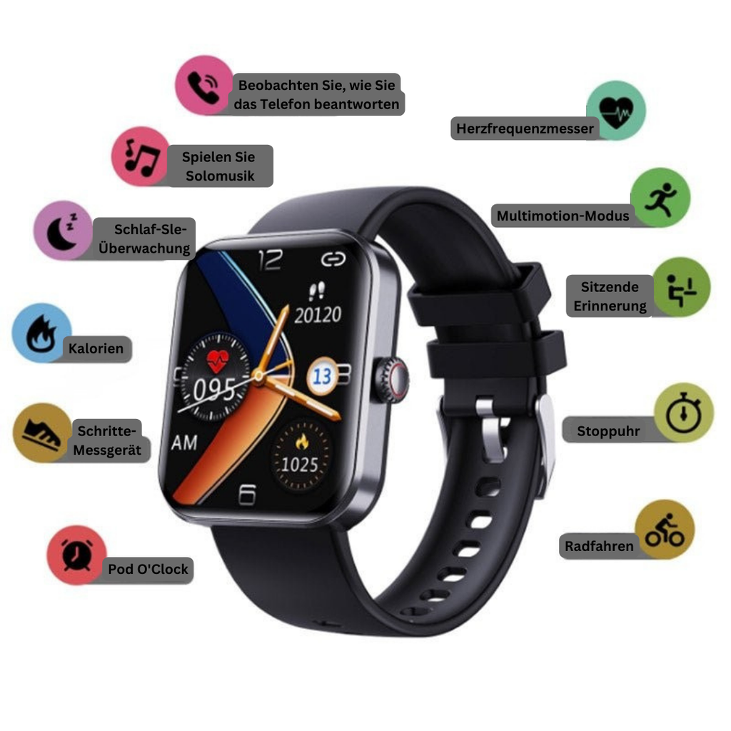 Health Monitor Watch With Glucose And Vital Signs Tracking