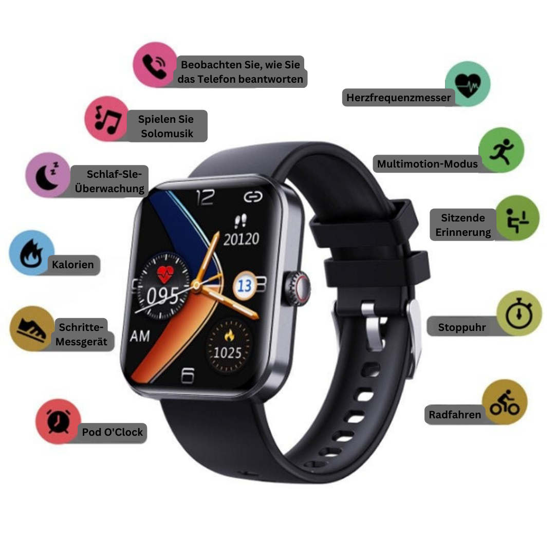 Health Monitor Watch With Glucose And Vital Signs Tracking