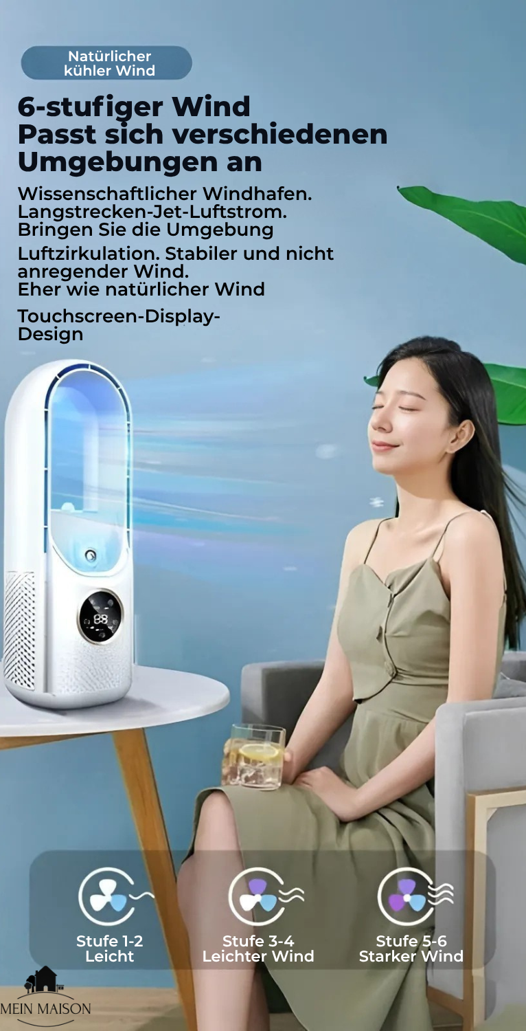 Bladeless USB Air Cooler | Quiet with Timer