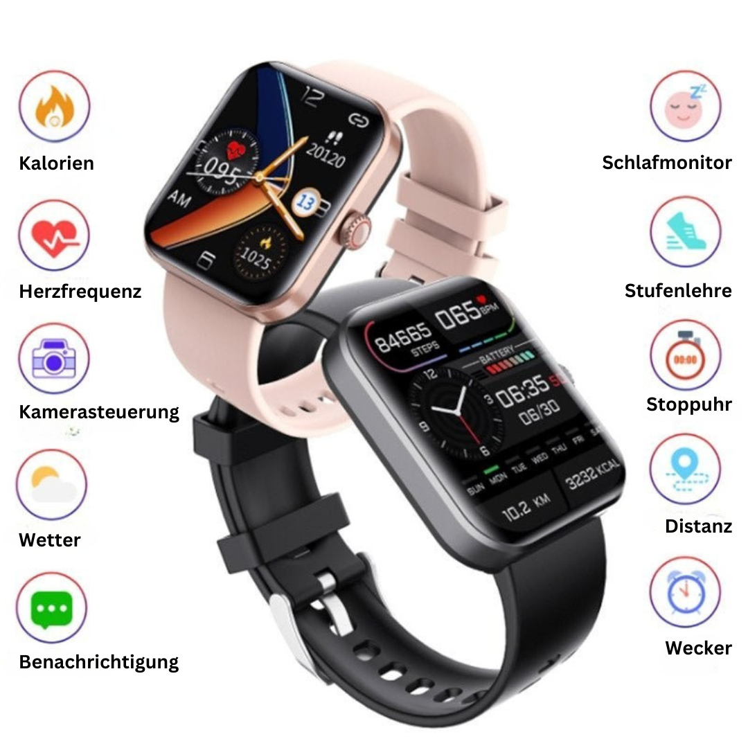 Health Monitor Watch | Heart Rate, Glucose & Vital Signs Tracker