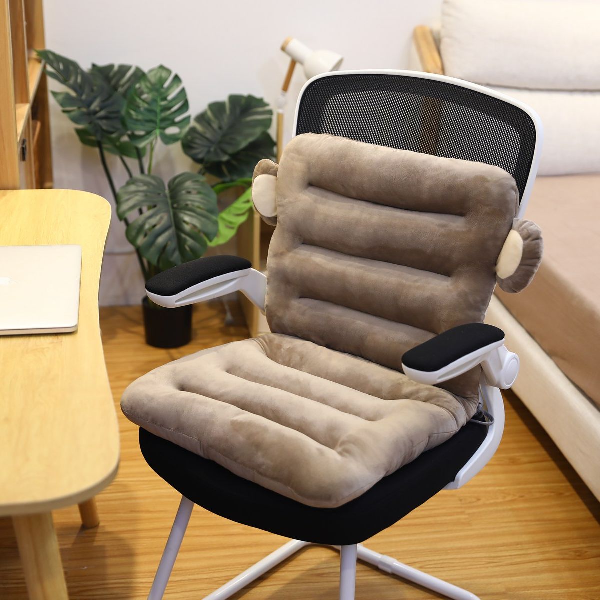 Supportive orthopedic cushion, alleviating back and sitting discomfort