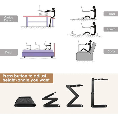 Adjustable Laptop Stand, 360-Degree Versatility