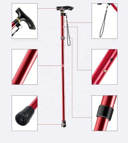 Compact Folding Walking Stick, User-Friendly