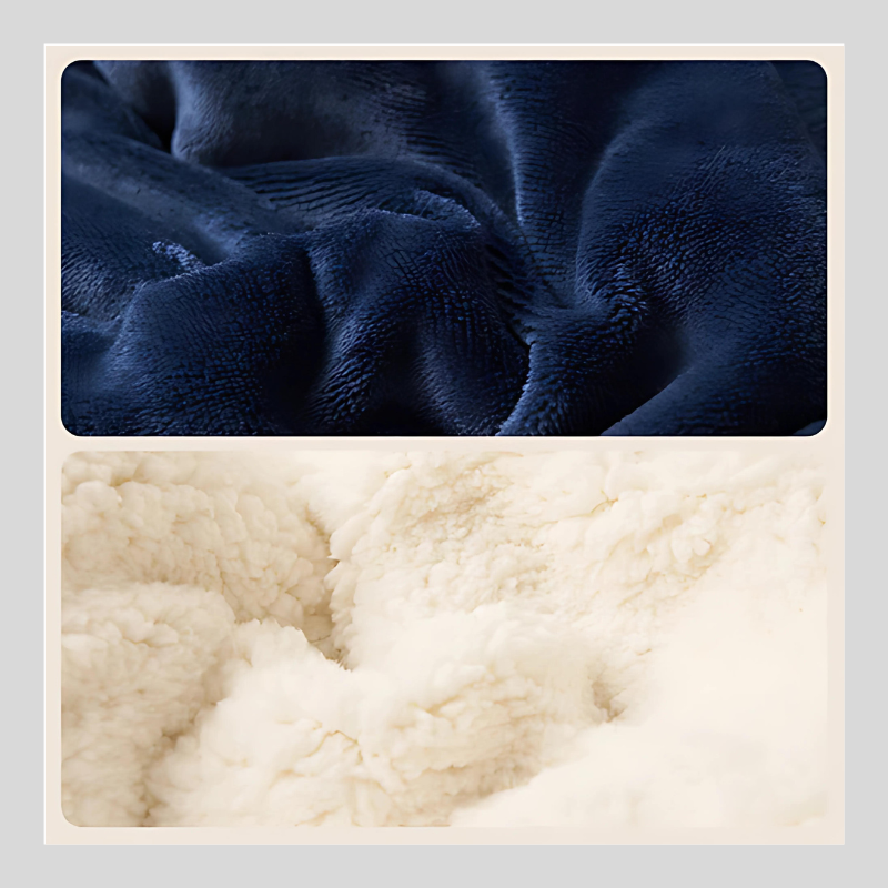 Thick Double Layered Lamb Plush Blanket Cozy