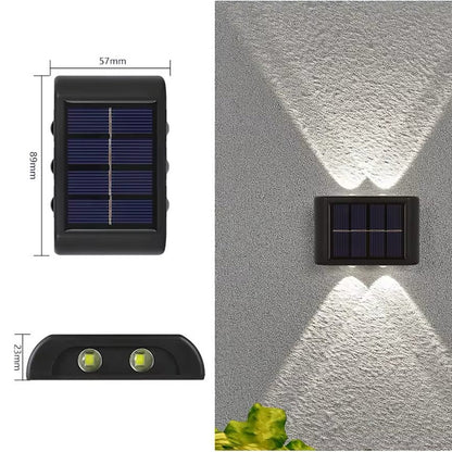 Solar-Powered LED Wall Sconces, Energy-Efficient