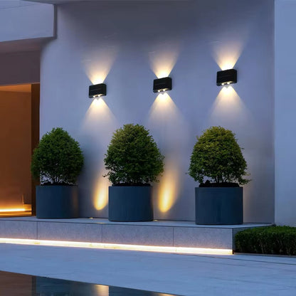 Solar-Powered LED Wall Sconces, Energy-Efficient